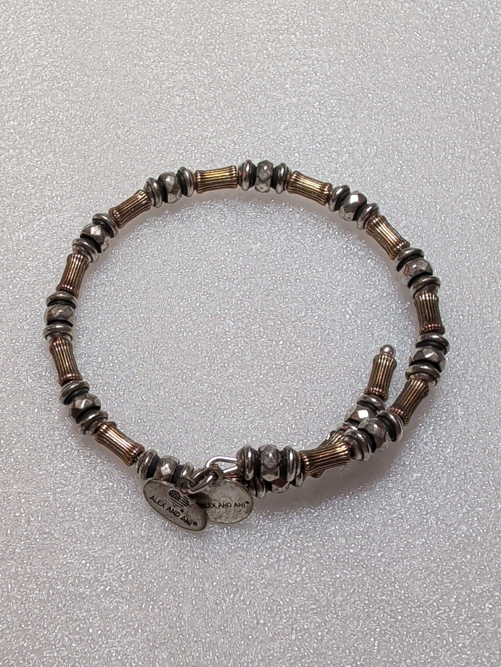 Alex And Ani Vintage Sixty Six 2-tone Wrap Bracelet